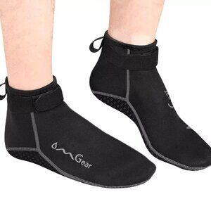 OMGear Water Socks Neoprene Socks Beach Booties Anti Slip Wetsuit Footwear 3mm L